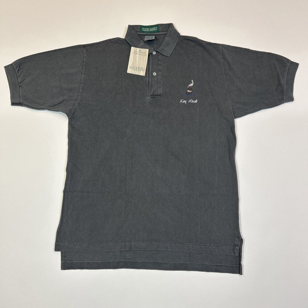 Outer Banks Polo Shirt Men’s Medium NWT Gray USA Made Pelican Embroidered